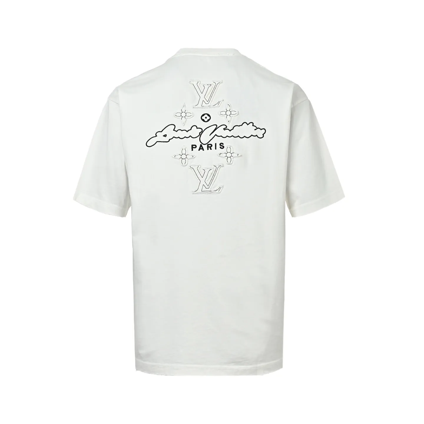 Louis Vuitton/Louis Vuitton heavy duty frayed embroidered patch embroidered short sleeves